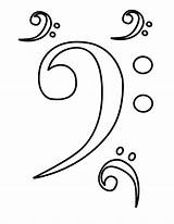 Bass Clef Coloring Drawing Pages Guitar Clarinet Colouring Printable Getdrawings Color sketch template