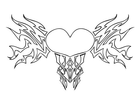 tribal heart coloring pages