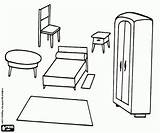 Colorir Kleurplaat Meubels Mobiliario Móveis Möbel Imprimir Mueble sketch template