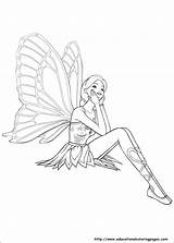 Coloring Mariposa Barbie Pages sketch template