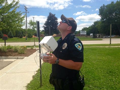 madison police department officer operates    departments   drones  mpd