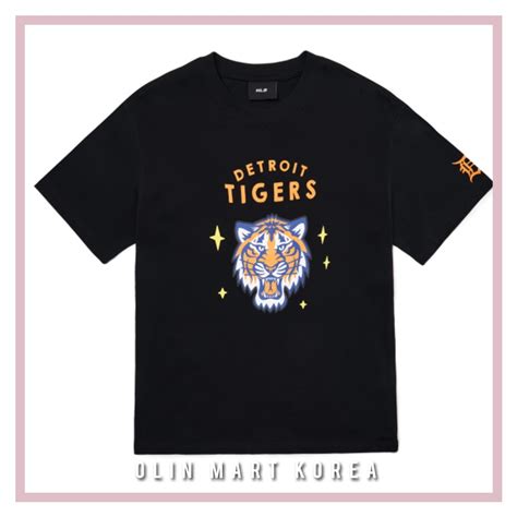 jual mlb  year  tiger  shirt black shopee indonesia