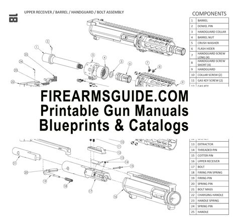gunsmithing library    printable gun blueprints schematics manuals   gun