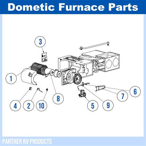 dometic hydroflame  ii rv propane heater furnace  parts breakdown