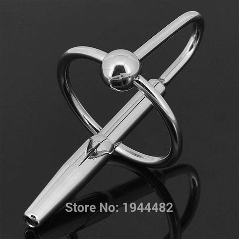 hot cock plug stainless steel sex toys with 2 size ring urethral sound for male masturbation