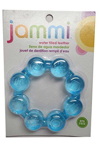 jammi water filled teether baby teething ring blue  pack teethers