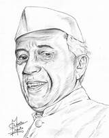 Nehru Drawing Jawaharlal Chirantha Pencil Deviantart Drawings People India Pic Portraits sketch template