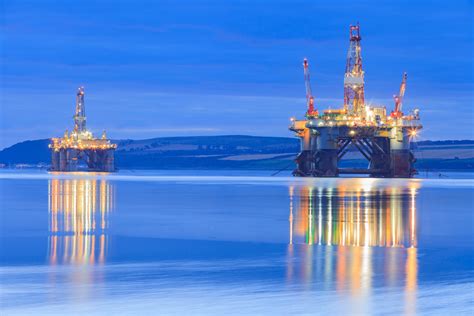 semi submersible oil rig  sunrise  cromarty firth  travel