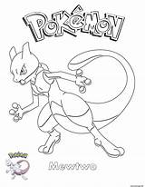 Mewtwo Coloring Gratuit sketch template