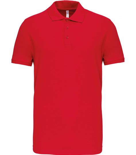 polo pour homme couleur rouge brode avec prenom ou logo hau