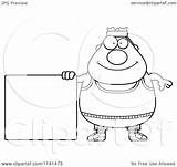 Plump Gym Sign Man Clipart Cartoon Cory Thoman Outlined Coloring Vector Royalty Collc0121 sketch template