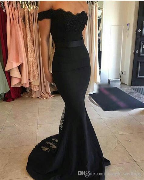 long black mermaid evening gowns with lace appliques vestido longo sexy