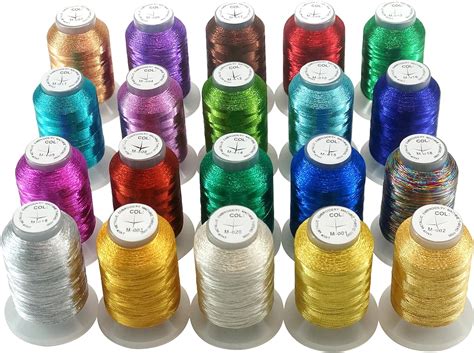 brothread  assorted colors metallic embroidery machine thread kit