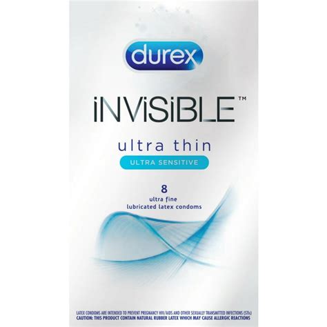 Durex Invisible Condom 8 Ct Pack Of 2