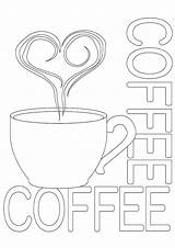 Kaffee Ausmalbilder Malvorlagen sketch template