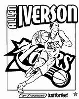 Iverson Basketball sketch template