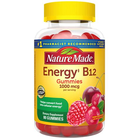 Nature Made Cherry And Wild Berry Energy B12 1000 Mcg Adult Gummies