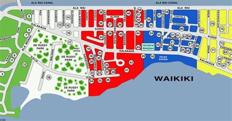map  waikiki  hotel locations hawaii pinterest hawaii oahu