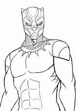 Coloring Panther Pages Avengers Killmonger Tsgos Superhero sketch template