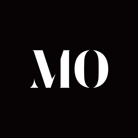 mo logo letter initial logo designs template  vector art  vecteezy