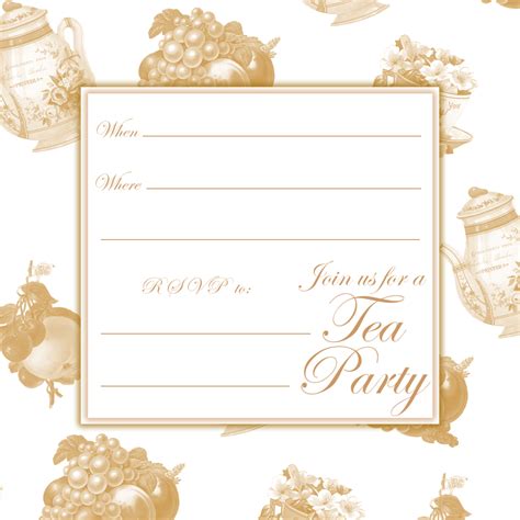 printable tea party invitations hubpages