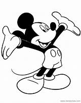 Mickey Coloring Mouse Pages Book Disney Cheerful sketch template