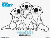 Otter Coloring Sea Pages Printable Getcolorings Color Print Dory sketch template