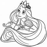 Rapunzel Everfreecoloring sketch template