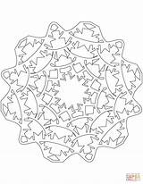 Coloring Snowflake Pages Flags Bunting Printable Snowflakes sketch template