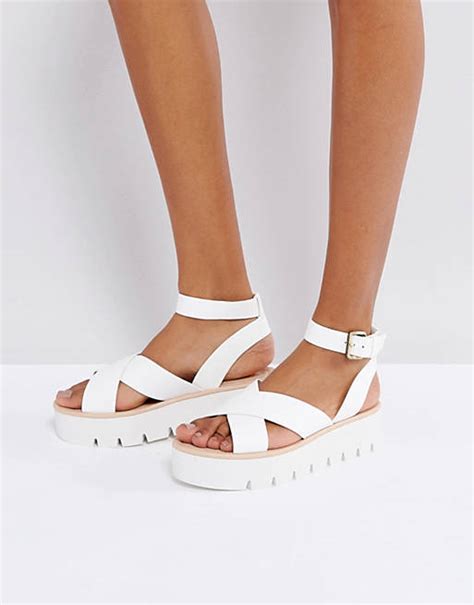bershka strappy flatform sandals asos