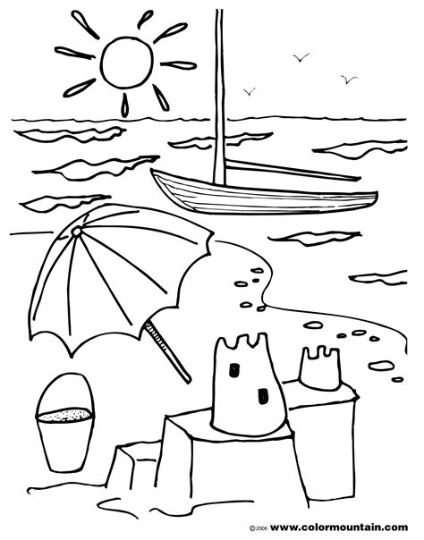 coloring page summer season  nature printable coloring pages