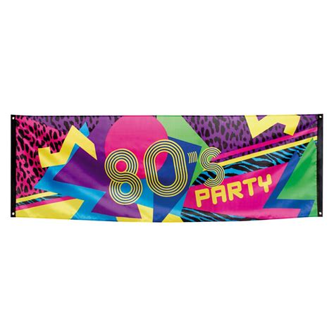 80er Jahre Party Banner 80s Dekobanner 74 X 220 Cm 9 99