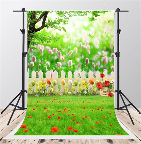 greendecor polyester fabric xft spring backdrops  photography red