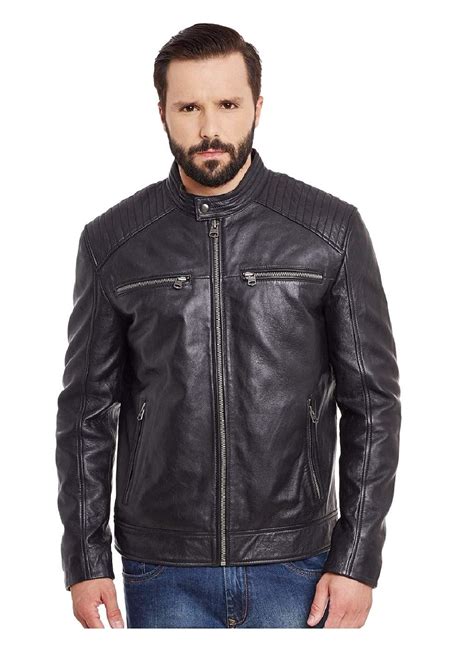 buy genuine real leather jacket  mens  amazonin