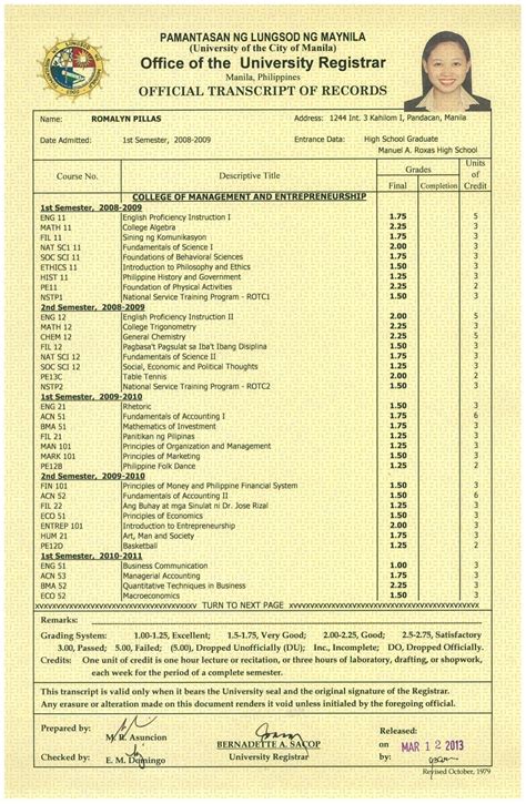 transcript  records