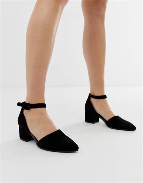 vagabond mya black suede pointed block heeled shoes asos
