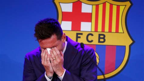 emotional messi says he wasn t prepared to leave barcelona nbc