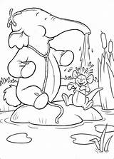 Pooh Winnie Coloring Heffalump Pages Roo Disney Printable Lumpy Book Kids Colouring Sheets Printables Info Having Shower Fun Books Colors sketch template