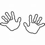 Handprint Print Baby Hand Coloring Templates Clipart Cliparts Outline Hands Pages Clip Library Clipartbest sketch template
