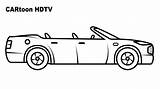 Coloring Convertible Car Cabriolet sketch template