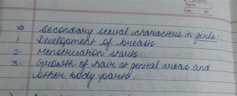 Describe Secondary Sexual Characteristics Give Three