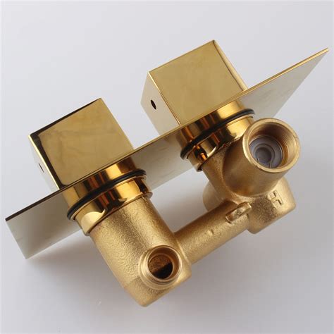 fontana gold solid brass concealed thermostatic shower valve thermostatic mixer tap   dial