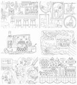 Coloring Book Sweets Dishes sketch template