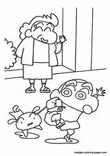 Shin Chan Coloring Pages Kids Cartoon Colouring Print Color Book Drawings Downloadable Corner Cartoons Browser Window sketch template