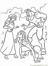Tarzan Coloring Pages Disney Printable Color Online Coloriages Cartoons Lineart sketch template