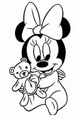 Minnie Baby Mouse Coloring Mickey Pages Printable Drawing Disney Mini Friends Babies Colouring Characters Para Clubhouse Cartoon Color Sheets Dessin sketch template