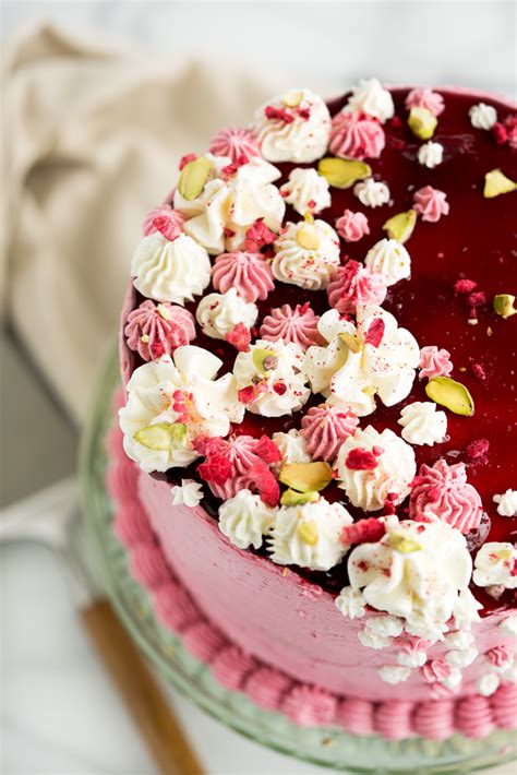 pistachio raspberry cake recipe pistachio cake layers  silky