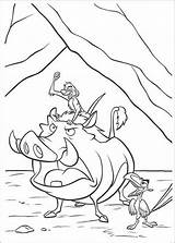 Matata Hakuna Coloring Pages Lion King Kleurplaat Getdrawings sketch template