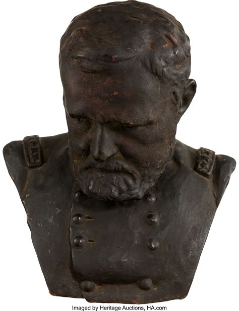 Memorial Terracotta Bust Of General Ulysses S Grant Military
