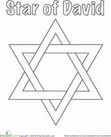 Star David Coloring Hanukkah Jewish Printables Crafts Small Kids Printable Template Pages Israel Print Holiday Colouring Worksheets Outline Flag Patterns sketch template
